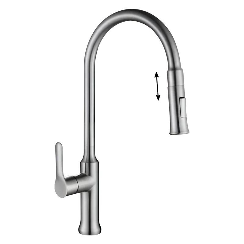 Изображение товара Смеситель для кухонной мойки BelBagno BB-LAM38-IN с вытягиваемым изливаом