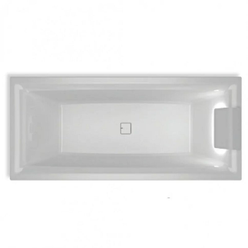 Изображение товара Акриловая ванна Riho Still Square Fall B099033005/B099034005, 180 x 80 см, подголовник с LED-подсветкой справа/слева, наполнение через перелив, цвет белый