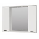Зеркальный шкаф Misty Атлантик П-Атл-4100-010, 100 см, с подсветкой, цвет белый - фото 1 Зеркальный шкаф Misty Атлантик П-Атл-4100-010, 100 см, с подсветкой, цвет белый - фото 1