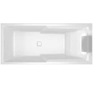 Изображение товара Акриловая ванна Riho Still Shower Fall B103014005, 180 x 80 см, подголовник с LED-подсветкой справа, наполнение через перелив, цвет белый