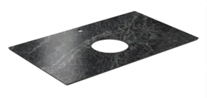 Изображение товара Столешница Kerama Marazzi Plaza Classic Риальто PL1.VT93.80T, 80 см, керамогранит, цвет серый темный лаппатированный