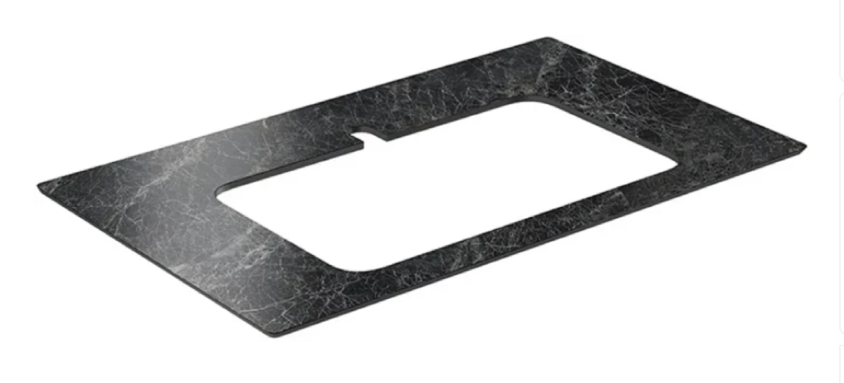 Изображение товара Столешница Kerama Marazzi Plaza Classic Риальто PL2.VT93.80T, 80 см, керамогранит, цвет серый темный лаппатированный