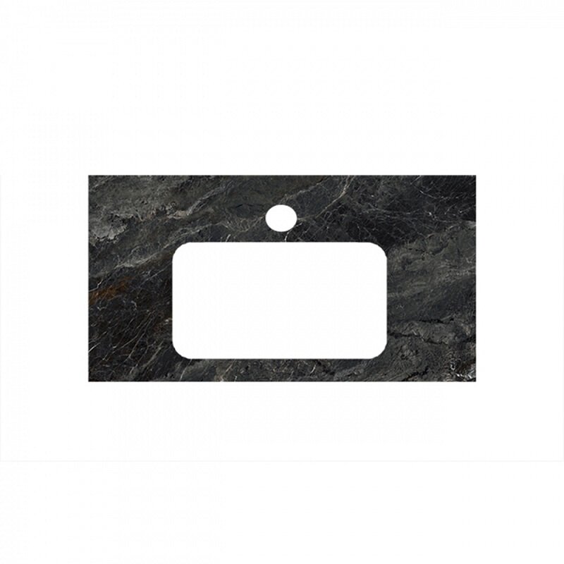 Изображение товара Столешница Kerama Marazzi Plaza Classic Риальто PL3.VT93.80T, 80 см, керамогранит, цвет серый темный лаппатированный