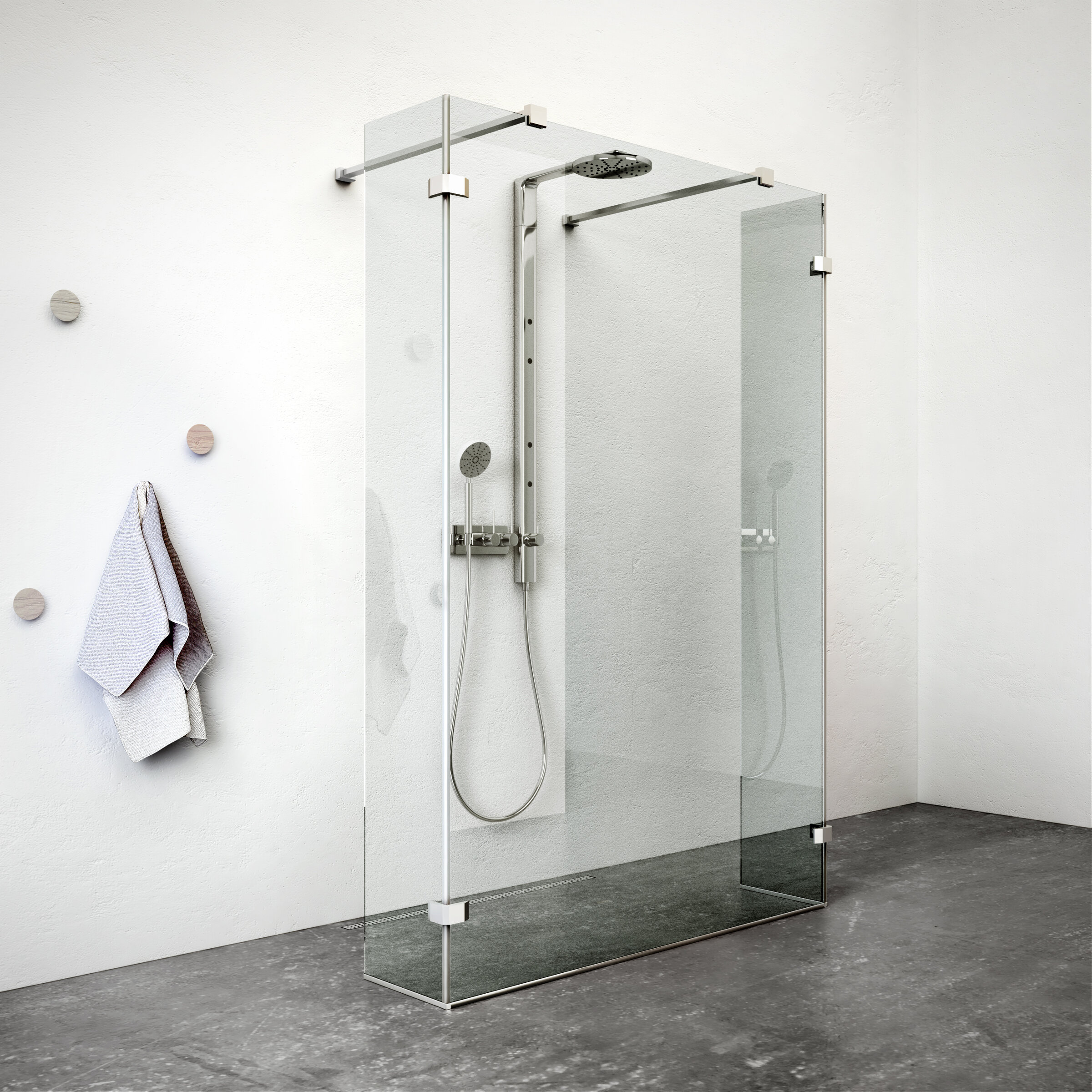 Изображение товара Душевая стенка Roth Walk in Line A 150 см 8 мм стекло хром фурнитура