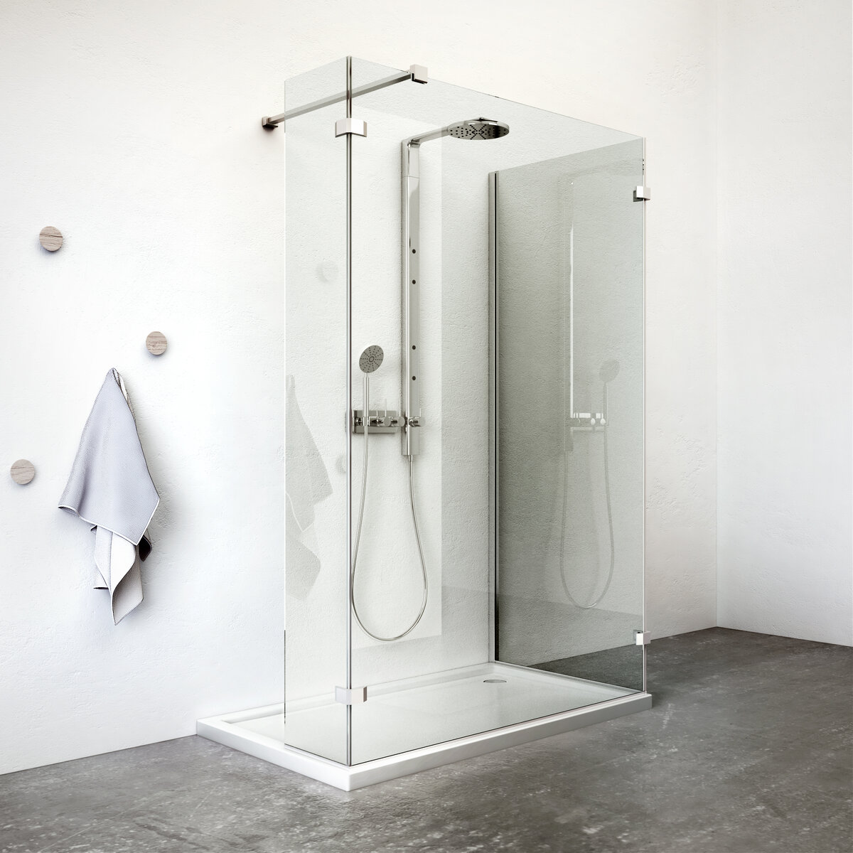 Изображение товара Душевой уголок Roth Walk in Line 120x80 см с прозрачным стеклом