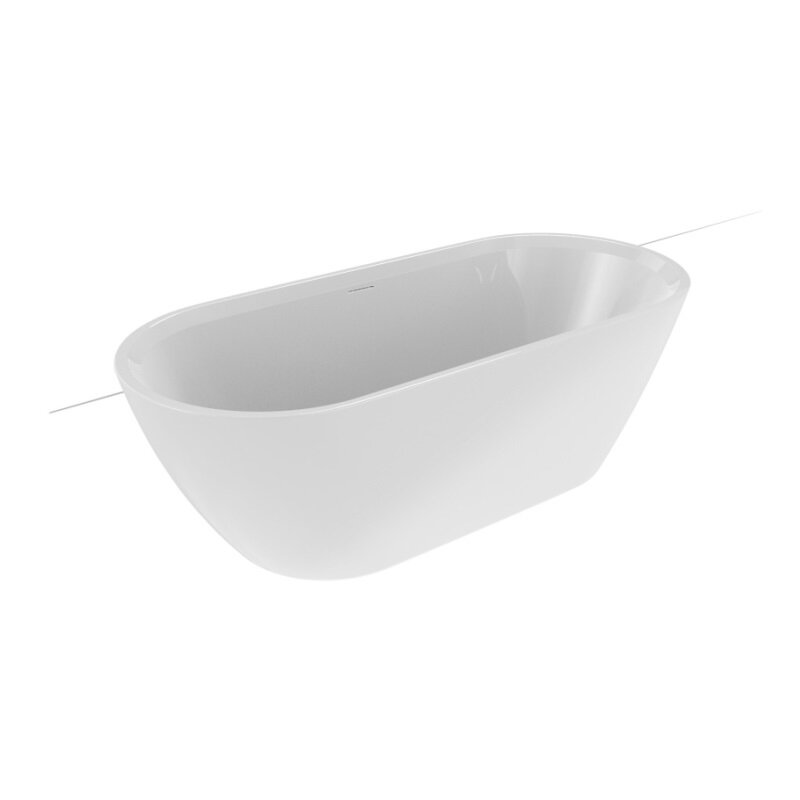 Изображение товара Акриловая ванна Riho Inspire FS 160x75 см, белая, отдельно стоящая