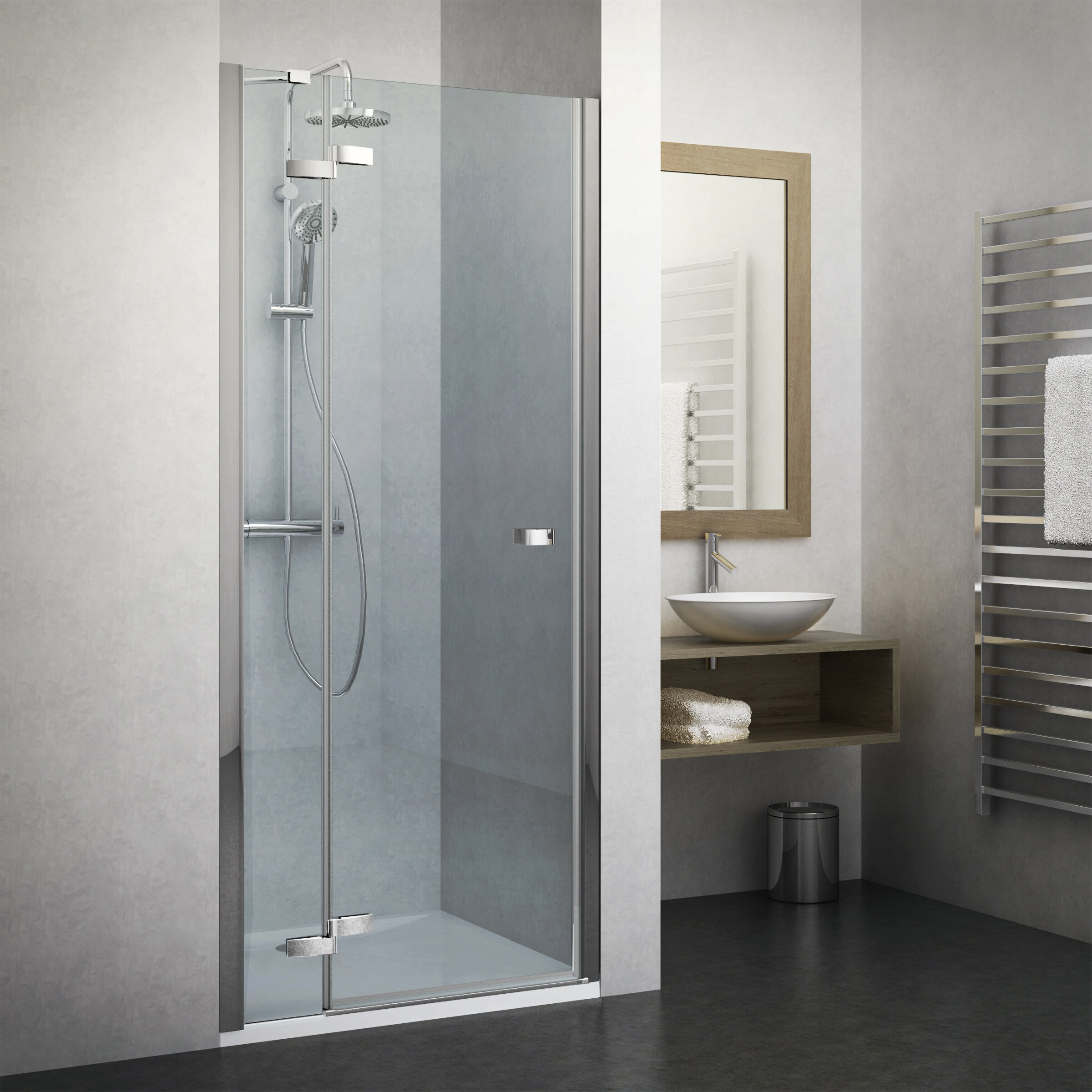 Изображение товара Душевая дверь Roth Elegant Line GDNL1/GDNP1/900 в нишу