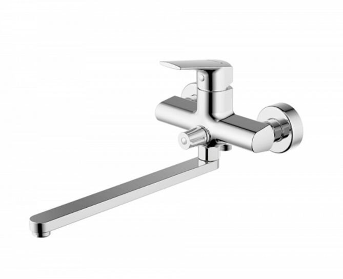 Изображение товара Смеситель для ванной Bravat Real F6121179CP-01L с длинным изливом хром Германия