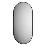 Зеркало Defesto Aura DF 2924S, 50 x 100 см, с LED-подсветкой, сенсорный выключатель, нейтральный белый свет, рама черная - фото 1