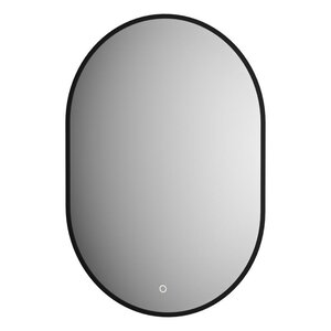 Изображение товара Зеркало Defesto Aura DF 2933S, 50 x 70 см, с LED-подсветкой, сенсорный выключатель, теплый белый свет, рама черная