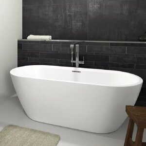 Изображение товара Ванна акриловая Riho Inspire Velvet Fall B091004105, 160 x 75 см, заполнением через перелив, цвет белый матовый