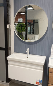 Изображение товара Комплект мебели Aqwella Smart тумба с раковиной и зеркалом SRT0108BS/S-UM-MOD80SL/1/RM0208W (выставочный образец)