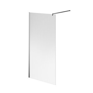 Изображение товара Душевая стенка со свободным входом Kerama Marazzi Cristallo/Кристалло CT.100.WI.CR, 100 х 210 см, стекло рифленое, профиль хром