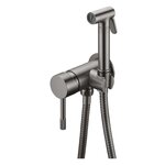 Гигиенический душ Boheme Uno, 467-GM, со смесителем, PVD покрытие, вороненая сталь, gunmetal - фото 1