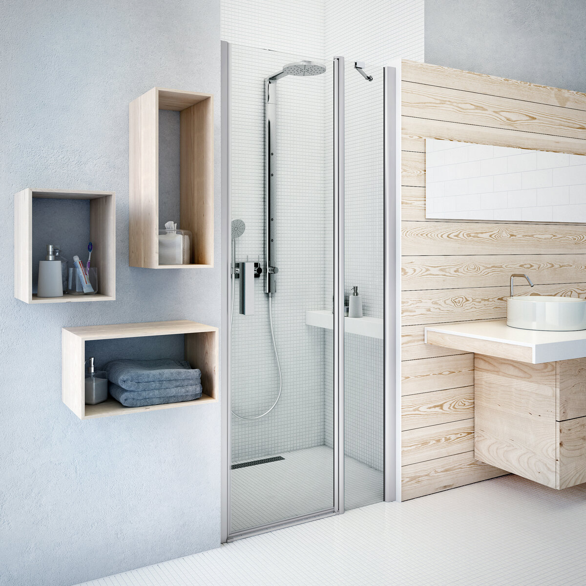 Изображение товара Душевая дверь Roth Tower Line TDN1/1000 в нишу, 97-101 см