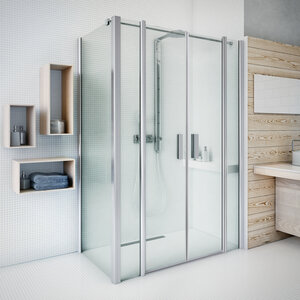 Изображение товара Душевая дверь Roth Tower Line TDN2/1400, 201.2 см, распашная, прозрачное стекло