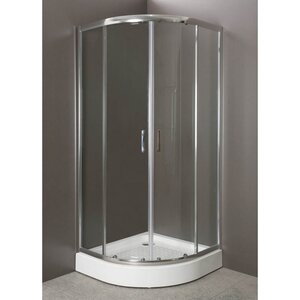 Изображение товара Душевой уголок BelBagno Uno UNO-R-2-90-C-Cr/UNO-R-2-90-P-Cr, 90 х 90 х 185 см, стекло прозрачное/рифленое, профиль хром