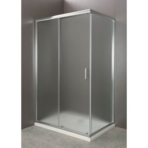 Изображение товара Душевой уголок BelBagno UNO-AH-1-120/80-C-Cr/UNO-AH-1-120/80-P-Cr, 120 х 80 х 185 см, стекло прозрачное/рифленое, профиль хром