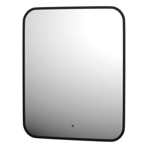 Изображение товара Зеркало Defesto Aura DF 2973R, 50 x 60 см, с LED-подсветкой, инфракрасный выключатель, теплый белый свет, рама черная