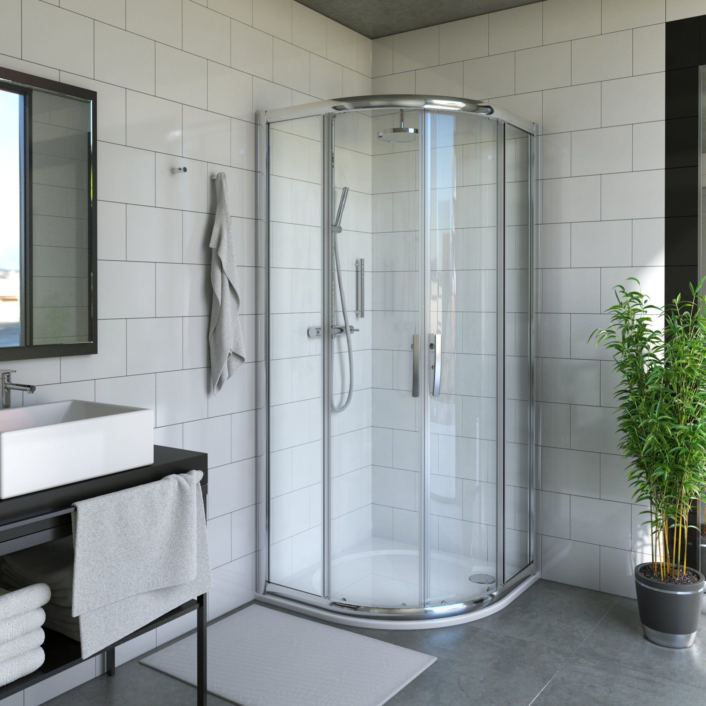 Изображение товара Душевой уголок Roth Proxima Line, 100.5 х 100.5 х 185 см,стекло матовое