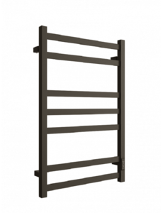Изображение товара Полотенцесушитель электрический Двин V plaza neo 80/50, 4657795054358, ширина 50 см, высота 80 см, диммер справа, черный матовый