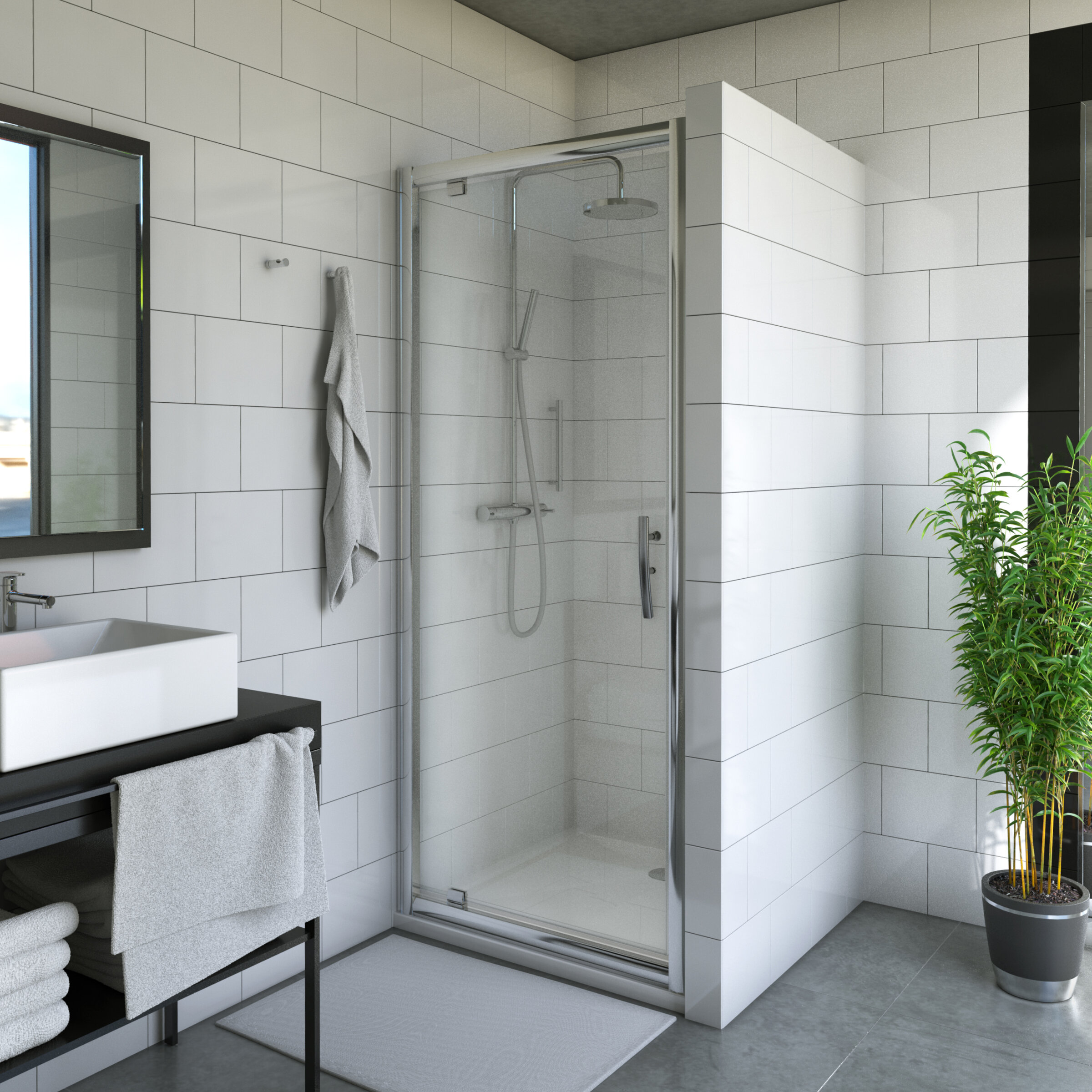 Изображение товара Душевая дверь Roth PXDO1N/800 Proxima Line — распашная, 82 см, прозрачное стекло