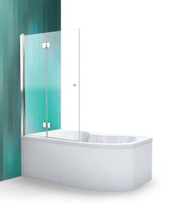 Изображение товара Шторка для ванны Roth TZVL(P)2/1200 складная двустворчатая 120 см прозрачное стекло