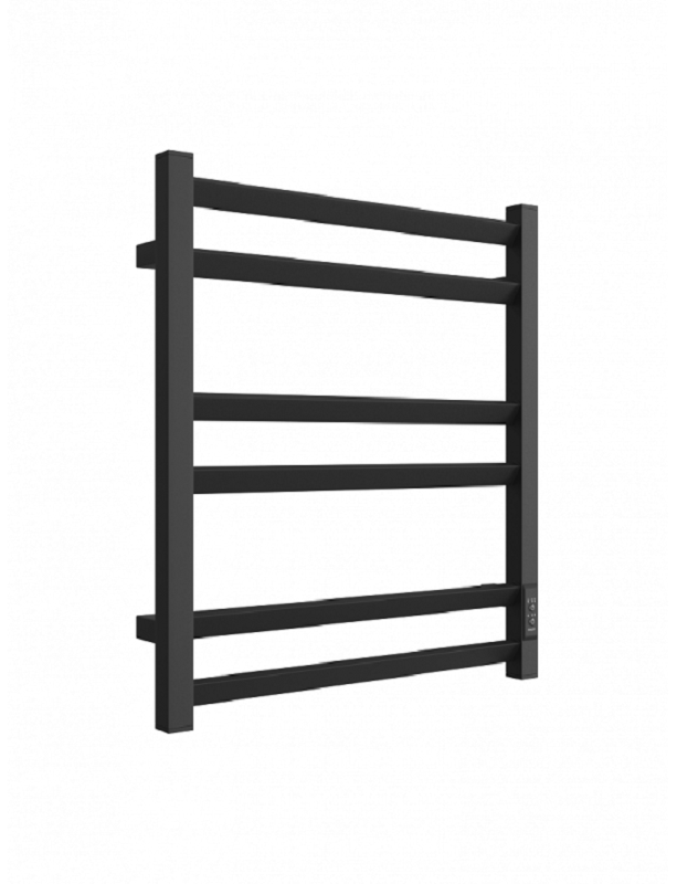 Изображение товара Полотенцесушитель электрический Двин U plaza neo 60/50, 4657801249914, ширина 50 см, высота 60 см, диммер справа, черный матовый