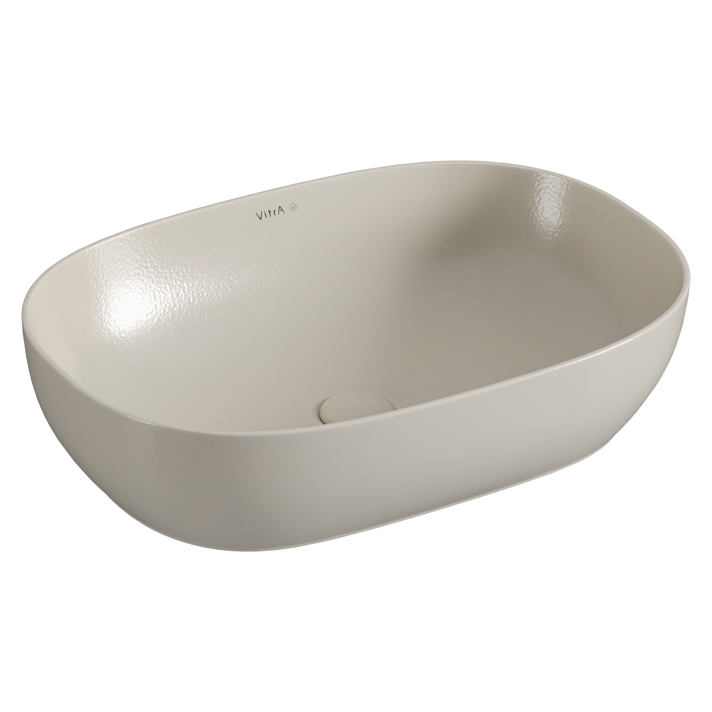 Изображение товара Раковина Vitra Outline Recycled 60 см тауп матовая с глазурью VitrAhygiene