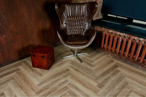 Изображение товара Виниловый ламинат Vinilam Parquet Herringbone Классический Glue GD11166, 15,24 х 76,2 см, клеевой