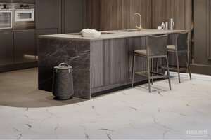 Изображение товара Виниловый ламинат Vinilam Ceramo Stone Glue Итальянский Мрамор 83444, плитка 48 х 95 см, клеевой