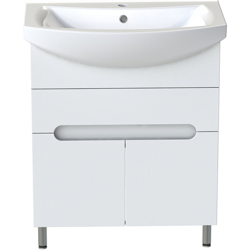 Изображение товара Тумба с раковиной Orange Topline-Rio TR70-03E+RA, 70 см, напольная, цвет белый