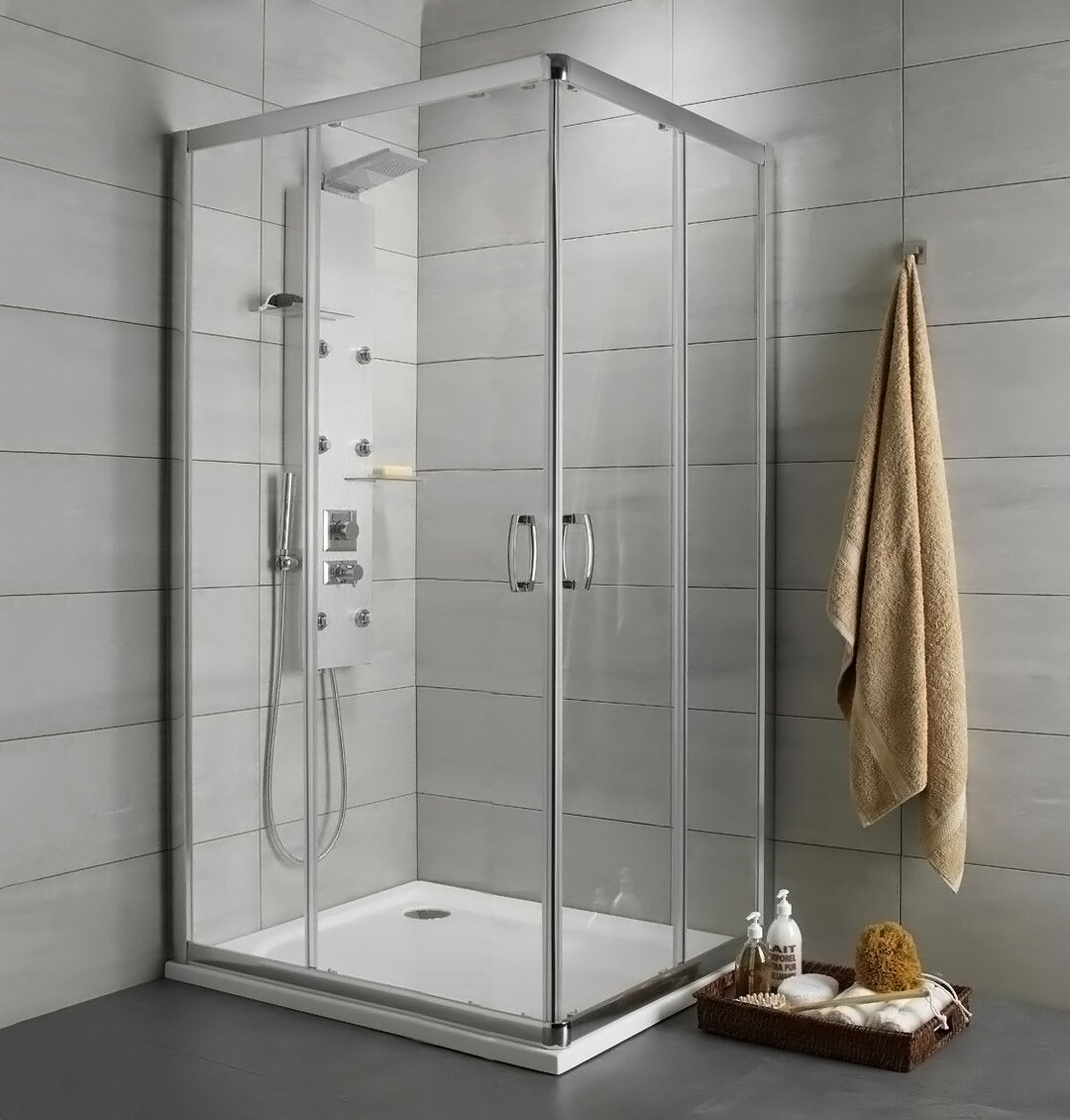 Изображение товара Душевой уголок Radaway Premium Plus D 30434-01 100x80 см с раздвижной дверью Изображение товара Душевой уголок Radaway Premium Plus D 30434-01 100x80 см с раздвижной дверью