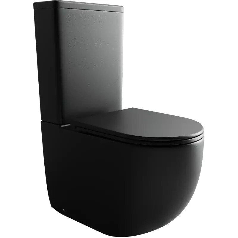 Изображение товара Унитаз Ceramicanova Metropol CN4001-BMB/CN4001-TMB безободковый, черный матовый, горизонтальный вып Изображение товара Унитаз Ceramicanova Metropol CN4001-BMB/CN4001-TMB безободковый, черный матовый, горизонтальный вып