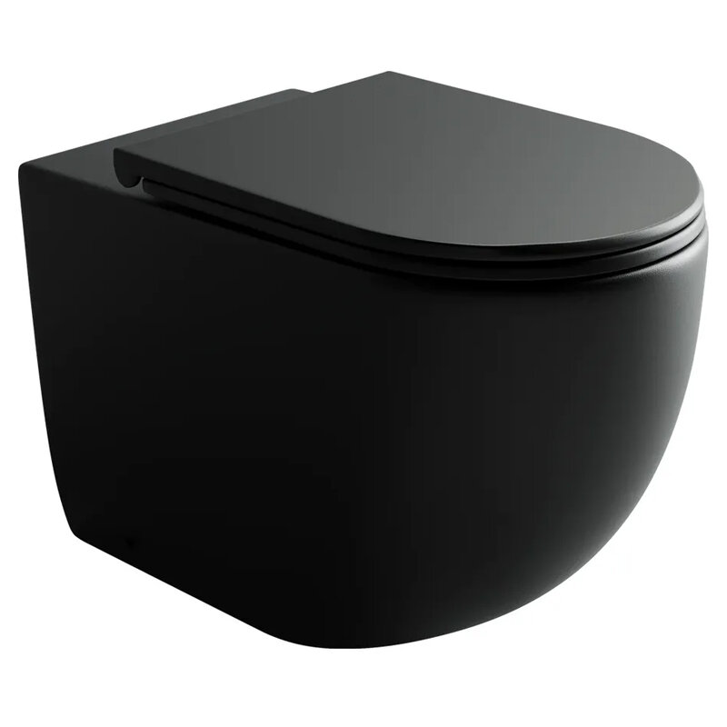 Изображение товара Приставной безободковый унитаз Ceramicanova Metropol CN4004MB черный матовый