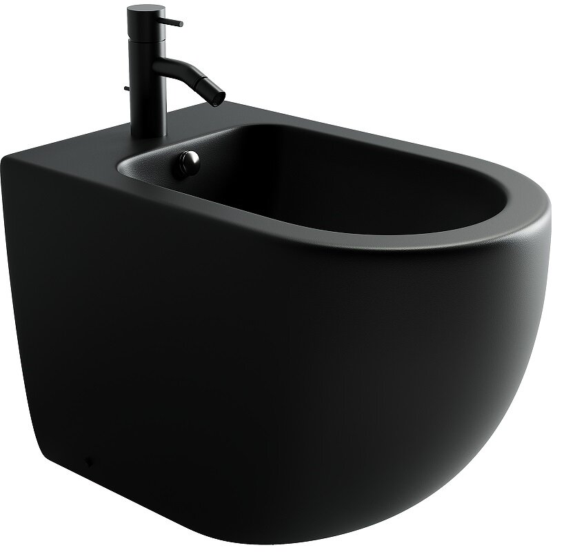 Изображение товара Биде Ceramicanova Metropol CN4005MB, напольное, цвет черный матовый, сантехфарфор Изображение товара Биде Ceramicanova Metropol CN4005MB, напольное, цвет черный матовый, сантехфарфор