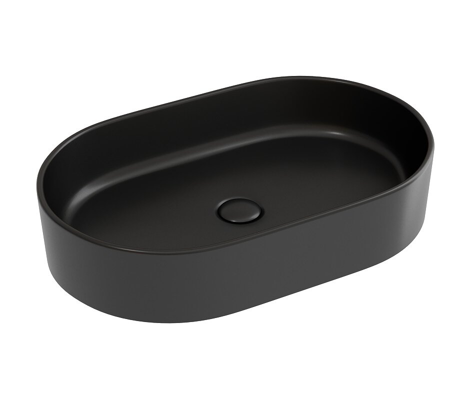 Изображение товара Раковина Ceramicanova Element CN6048MB, 60 см, сантехфарфор, черная матовая