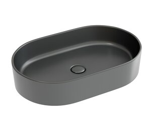 Изображение товара Раковина Ceramicanova Element CN6048MDH 60 см овальная темный антрацит матовый