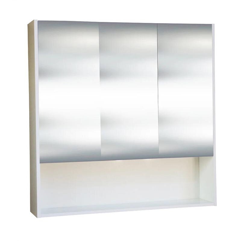 Изображение товара Зеркальный шкаф Bellezza Ницца 90 см белый влагостойкий с системой хранения Изображение товара Зеркальный шкаф Bellezza Ницца 90 см белый влагостойкий с системой хранения