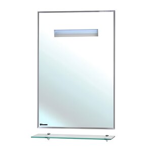 Изображение товара Зеркало Bellezza Ника 4613509050009, 60 x 80 см, LED-подсветка, с полкой, цвет белый