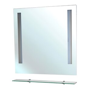 Изображение товара Зеркало Bellezza Ника 4613513050002, 80 x 80 см, LED-подсветка, с полкой, цвет белый