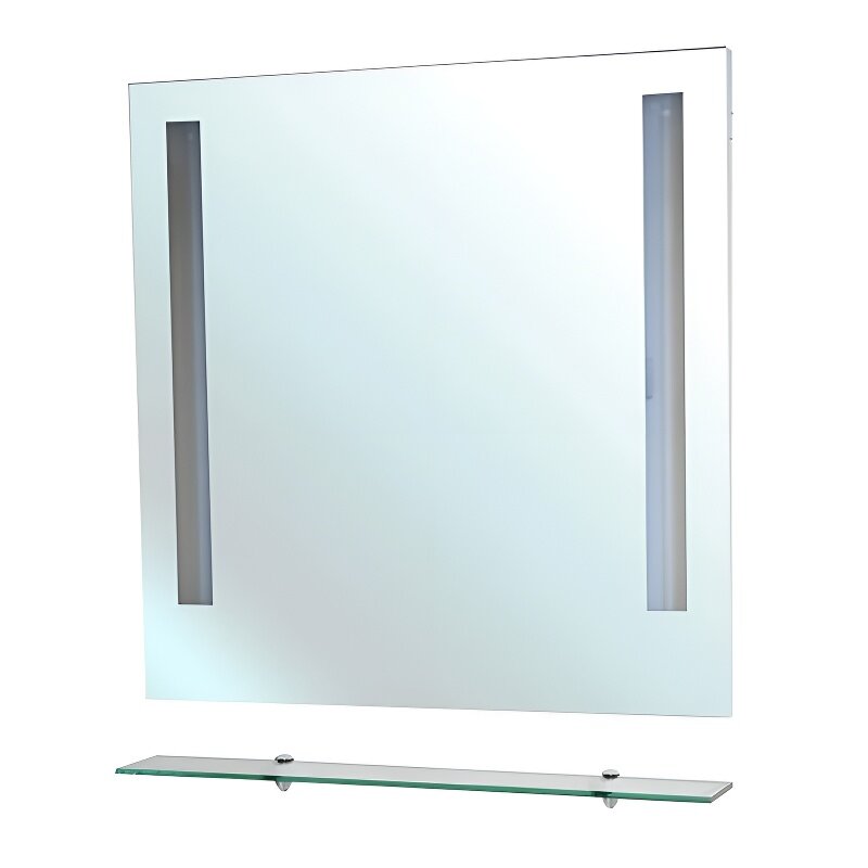 Изображение товара Зеркало Bellezza Ника 4613515050000, 90 x 80 см, LED-подсветка, с полкой, цвет белый Изображение товара Зеркало Bellezza Ника 4613515050000, 90 x 80 см, LED-подсветка, с полкой, цвет белый