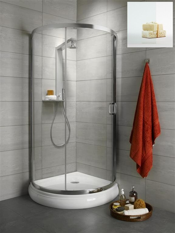 Изображение товара Душевой уголок Radaway Premium Plus B 90x90 см с прозрачным стеклом и хромированным профилем