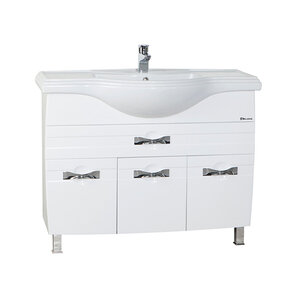 Изображение товара Тумба под раковину Bellezza Абрис 4639718090018, 100 см, напольная, цвет белый