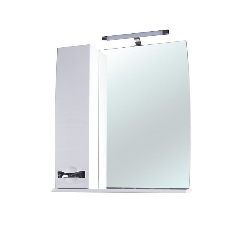 Изображение товара Зеркальный шкаф Bellezza Абрис 65 см с подсветкой и хромовой фурнитурой