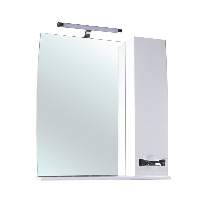 Изображение товара Зеркальный шкаф Bellezza Абрис 80 см белый с подсветкой и хромовой фурнитурой