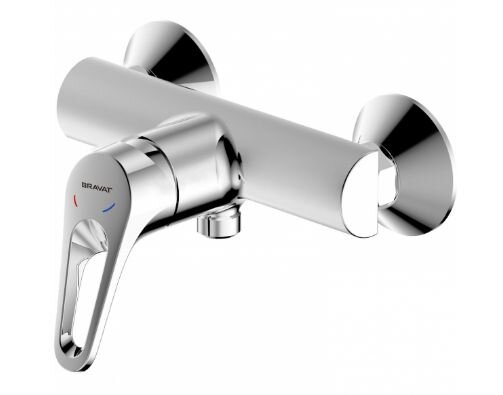 Изображение товара Смеситель для душа Bravat Drop-D с однорычажным управлением и хромовым покрытием