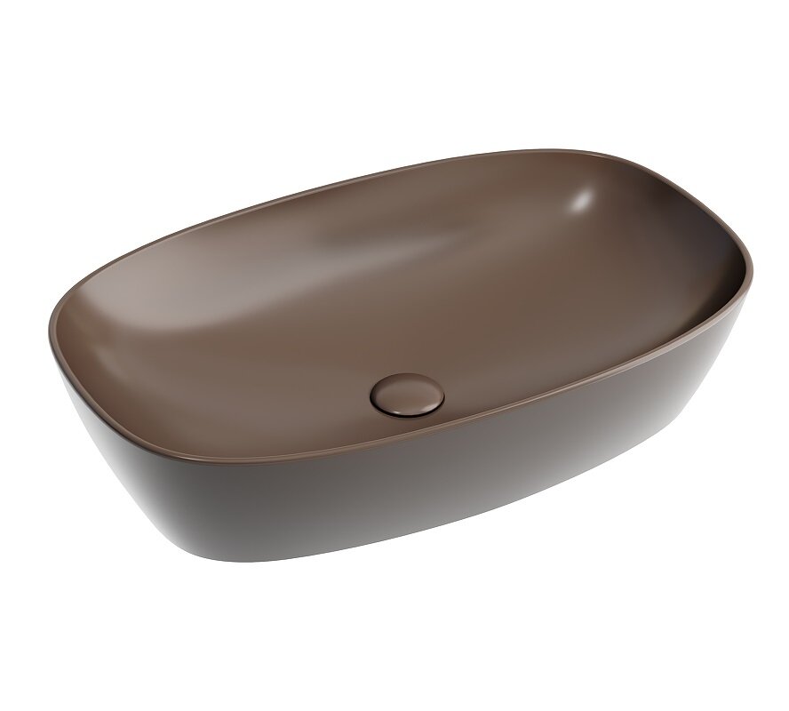 Изображение товара Раковина Ceramicanova Element CN6049MDB, 60 см, сантехфарфор, цвет темно-коричневый матовый