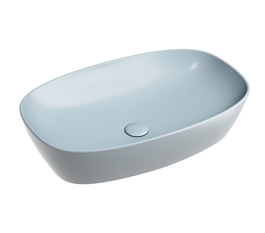 Изображение товара Раковина Ceramicanova Element CN6049MHL 60 см, санфарфор, матовая серо-голубая