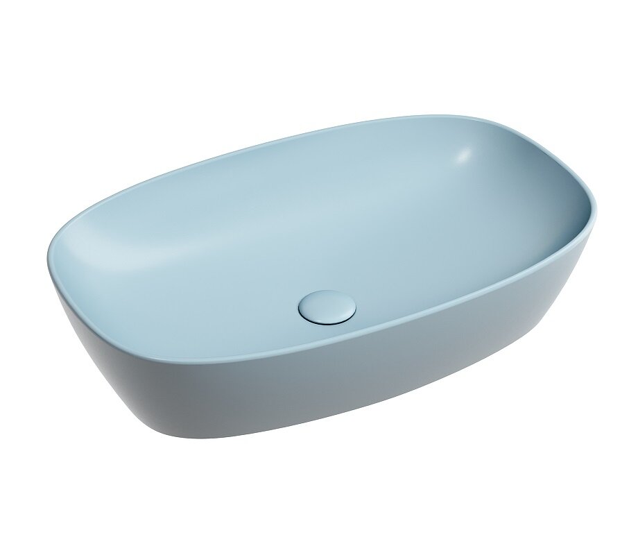 Изображение товара Раковина Ceramicanova Element CN6049ML 60 см в голубом матовом цвете накладная